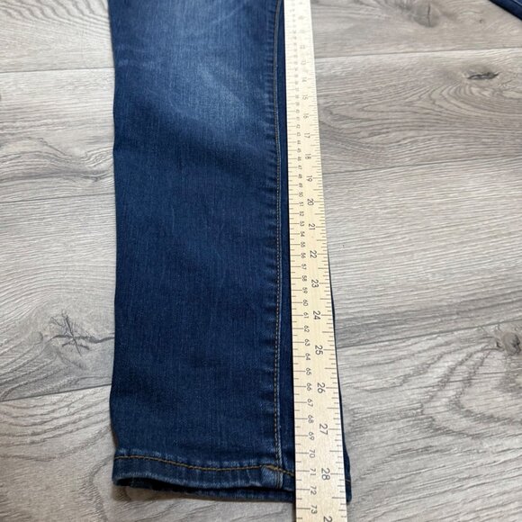 Old Navy Rockstar Mid Rise Ankle Jeans Size 12 Straight Leg Womens Dark Wash - Picture 9 of 13